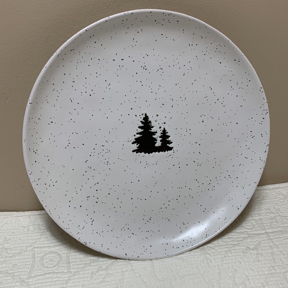 10” Stoneware Winter-Themed Plate